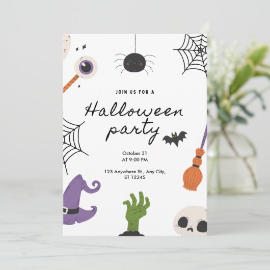 Invitation Soirée d'Halloween (Debout devant)