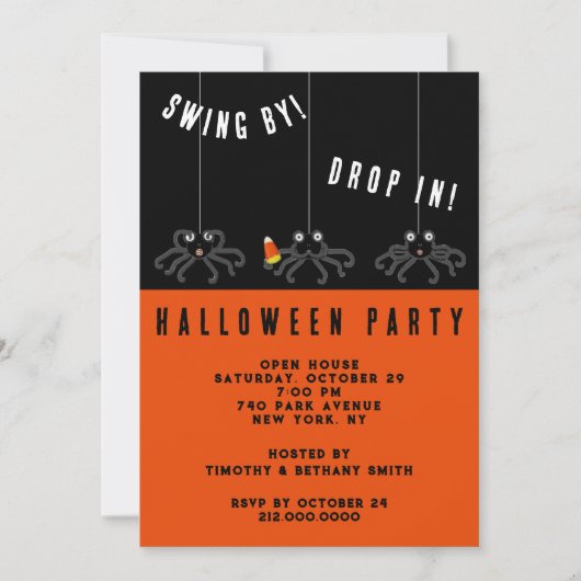 Invitation Soirée d'Halloween (Devant)