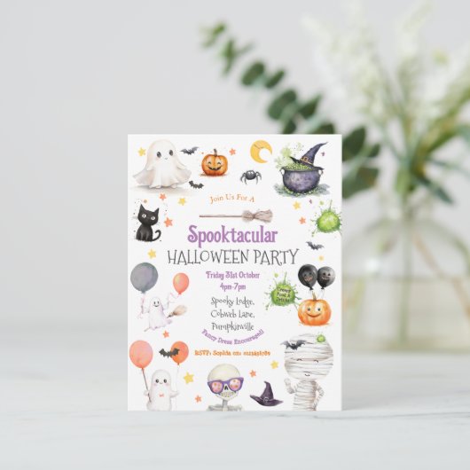 Invitation Soirée d'Halloween (Debout devant)