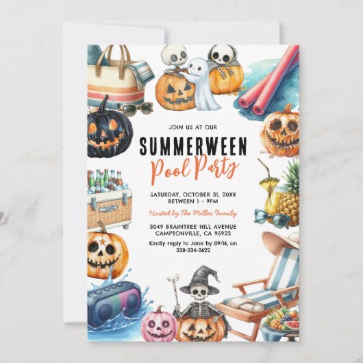 Invitation Soirée d'Halloween (Devant)