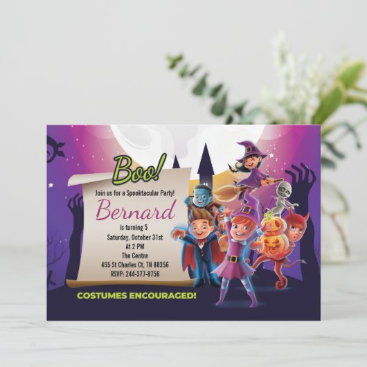 Invitation Soirée d'Halloween (Debout devant)