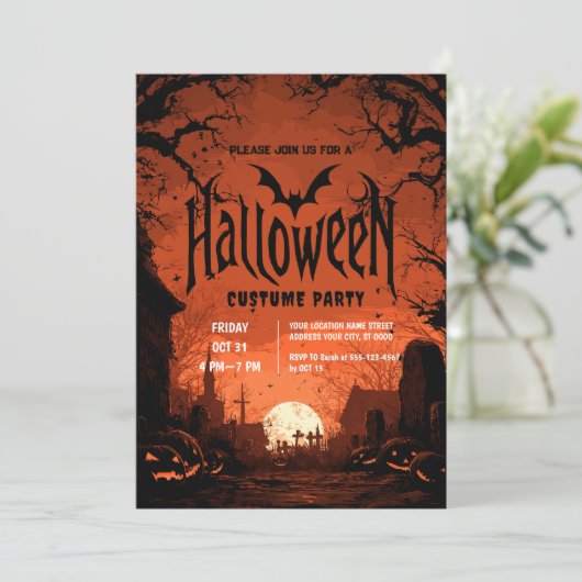 Invitation Soirée d'Halloween (Debout devant)