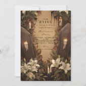 Invitation Soirée d'Halloween à la chandelle gothique (Devant)