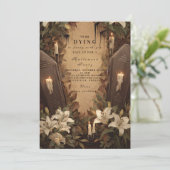 Invitation Soirée d'Halloween à la chandelle gothique (Debout devant)