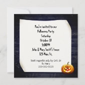 Invitation Soirée d'Halloween à la grange (Dos)