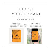 Invitation Soirée d'Halloween à l'araignée noire