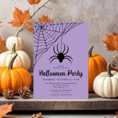 Invitation Soirée d'Halloween à l'araignée noire