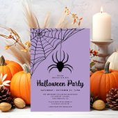 Invitation Soirée d'Halloween à l'araignée noire