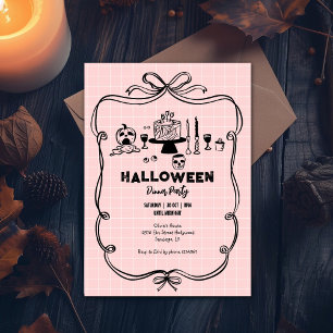 Invitation Soirée d'Halloween à main
