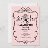 Invitation Soirée d'Halloween à main (Devant)