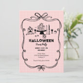 Invitation Soirée d'Halloween à main (Debout devant)