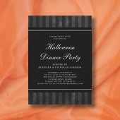 Invitation Soirée d'Halloween à rayures noires