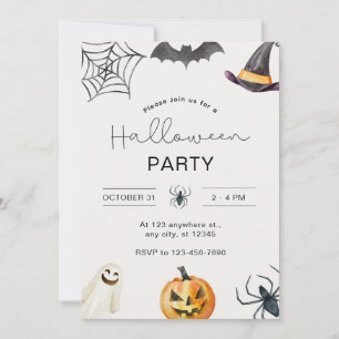 Invitation Soirée d'Halloween adulte de marque personnalisée