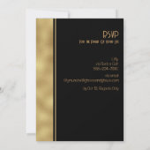 Invitation Soirée d'Halloween Adulte Elégante Black Gold (Dos)