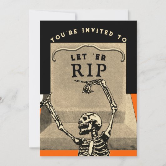 Invitation Soirée d'Halloween amusante (Devant)