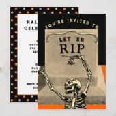 Invitation Soirée d'Halloween amusante (Devant / Derrière)