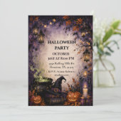 Invitation Soirée d'Halloween au Chaudron de la Sorcière (Debout devant)