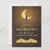 Invitation Soirée d'Halloween au clair de lune (Devant)