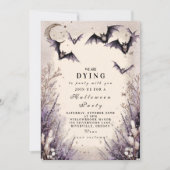 Invitation Soirée d'Halloween au clair de lune enchantée (Devant)