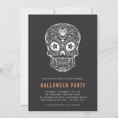 Invitation Soirée d'Halloween Calavera (Devant)