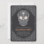 Invitation Soirée d'Halloween Calavera (Devant)