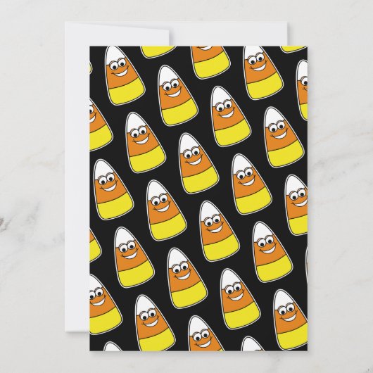 Invitation Soirée d'Halloween Candy Corn (Dos)