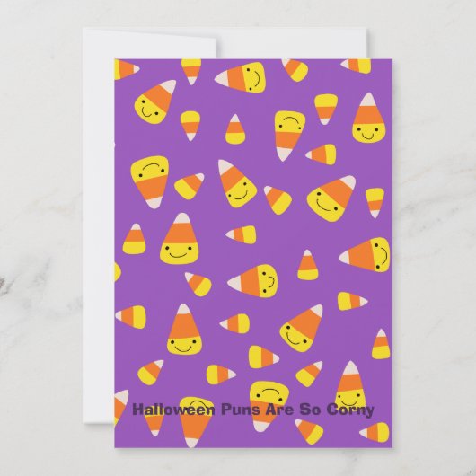 Invitation Soirée d'Halloween Candy Corn (Dos)