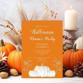 Invitation Soirée d'Halloween Citrouille Cute Orange