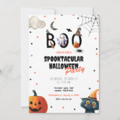 Invitation Soirée d'Halloween Citrouille en costume mignon (Devant)