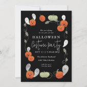 Invitation Soirée d'Halloween Citrouille et fantômes (Devant)