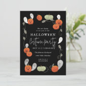 Invitation Soirée d'Halloween Citrouille et fantômes (Debout devant)