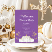 Invitation Soirée d'Halloween Citrouille mignonne et violette
