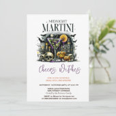 Invitation Soirée d'Halloween citrouille Skelet Martini (Debout devant)