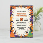 Invitation Soirée d'Halloween Coven Sorcière Enchantant (Debout devant)