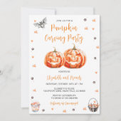 Invitation Soirée d'Halloween de citrouille (Devant)