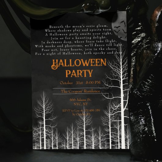 Invitation Soirée d'Halloween de Dark Woods