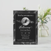 Invitation Soirée d'Halloween de la sorcière noire (Debout devant)