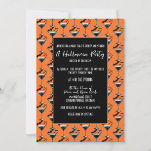 Invitation Soirée d'Halloween des Chauves-Souris de Martini