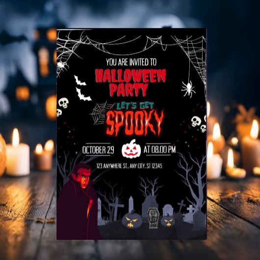 Invitation Soirée d'Halloween, devenons effrayants 