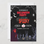 Invitation Soirée d'Halloween, devenons effrayants  (Devant)
