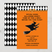 Invitation Soirée d'Halloween drôle (Devant / Derrière)