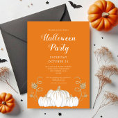 Invitation Soirée d'Halloween du Citrouille migre Orange