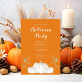 Invitation Soirée d'Halloween du Citrouille migre Orange