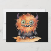 Invitation Soirée d'Halloween du mignon Monster Bash (Dos)