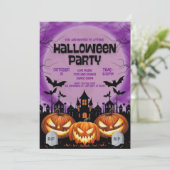 Invitation soirée d'Halloween effrayante (Debout devant)