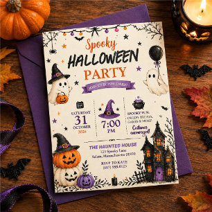 Invitation soirée d'Halloween effrayante