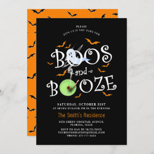 Invitation Soirée d'Halloween en Booze