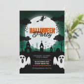 Invitation Soirée d'Halloween en costume mignon (Debout devant)