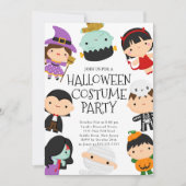 Invitation Soirée d'Halloween en costume mignon (Devant)
