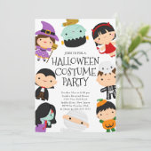 Invitation Soirée d'Halloween en costume mignon (Debout devant)